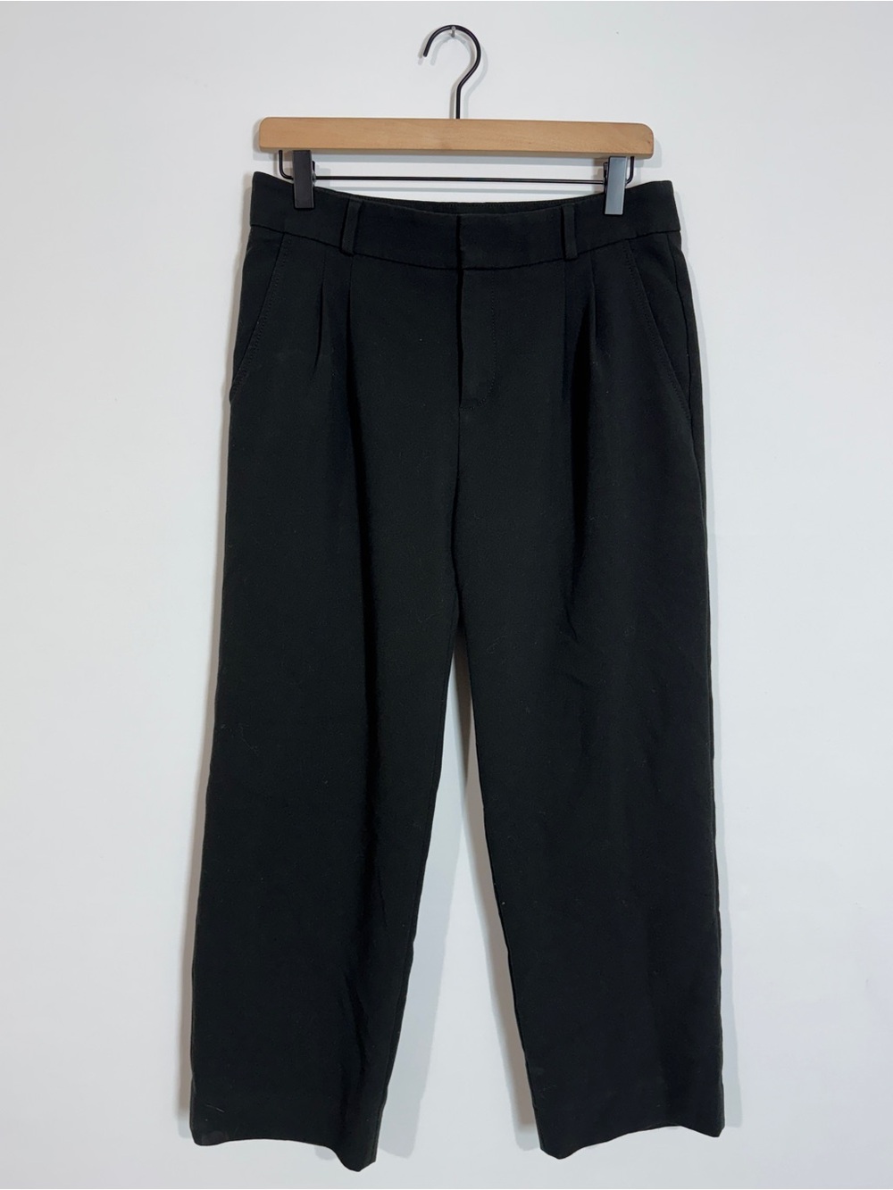 WP138 {Banana Republic} Black High Rise Wide Barrel Leg Tailored Dress Pants